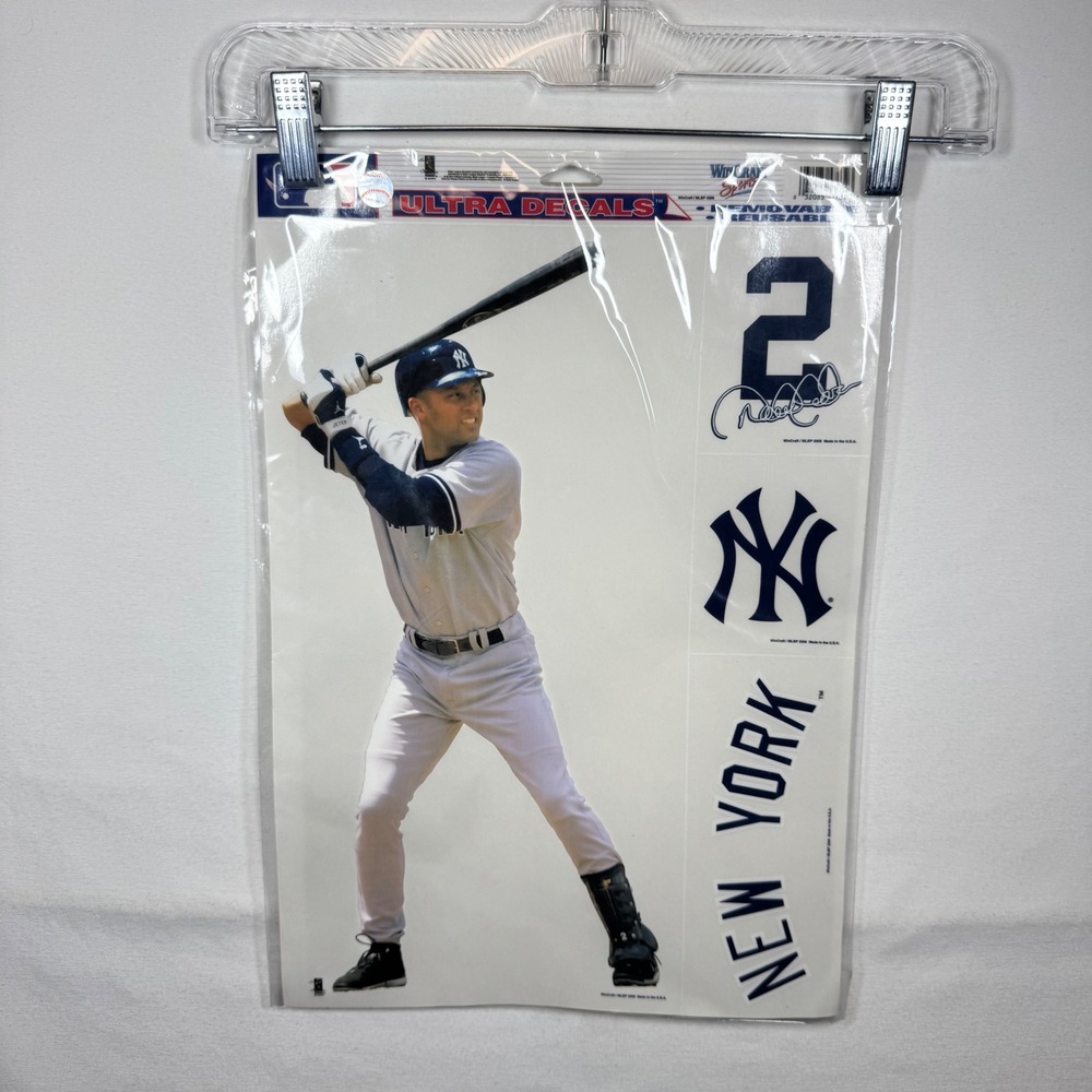 Derek Jeter 15"x12"‎ Ultra Decals 2 Reusable MLB Baseball New York Yankees
